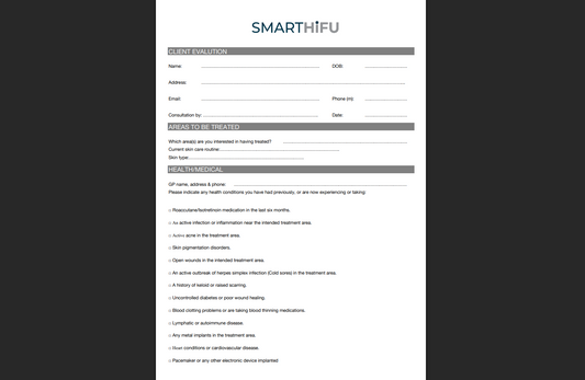 SMART HiFU Consultation Forms x50