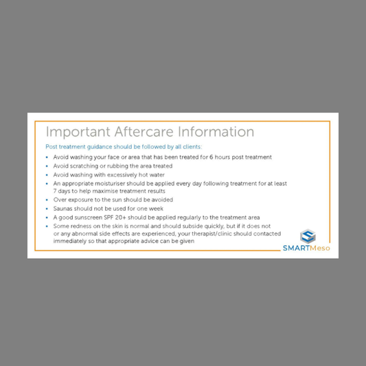 SMARTMeso Aftercare Form (100 Pack)